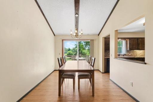 Dining Room with Pass-Through Window to Kitchen