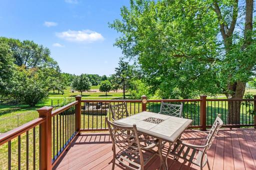 Generous Deck w/ Maint-Free Decking and Railing overlooks Park and Great Backyard!