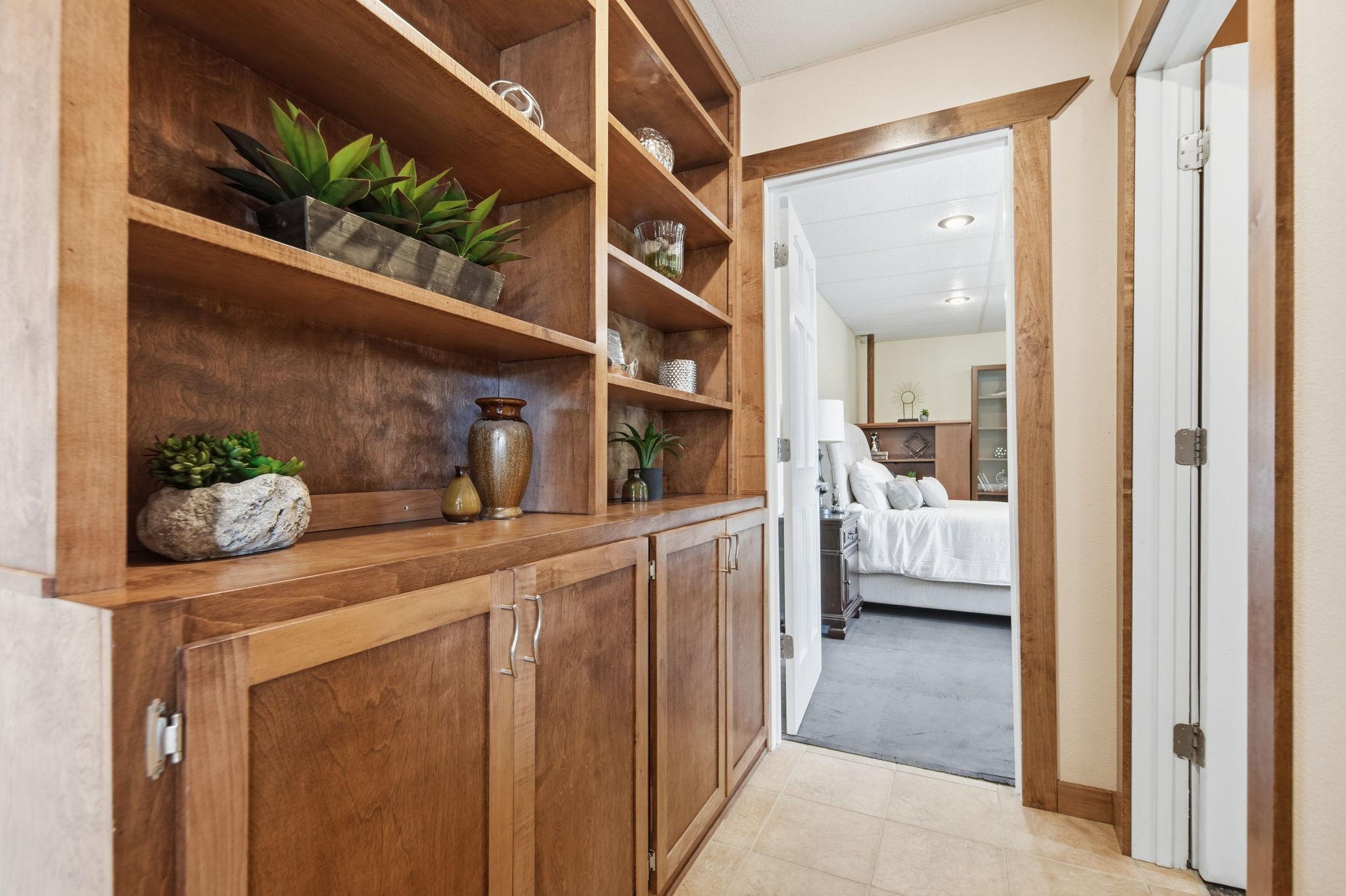 Beautiful built-in storage.