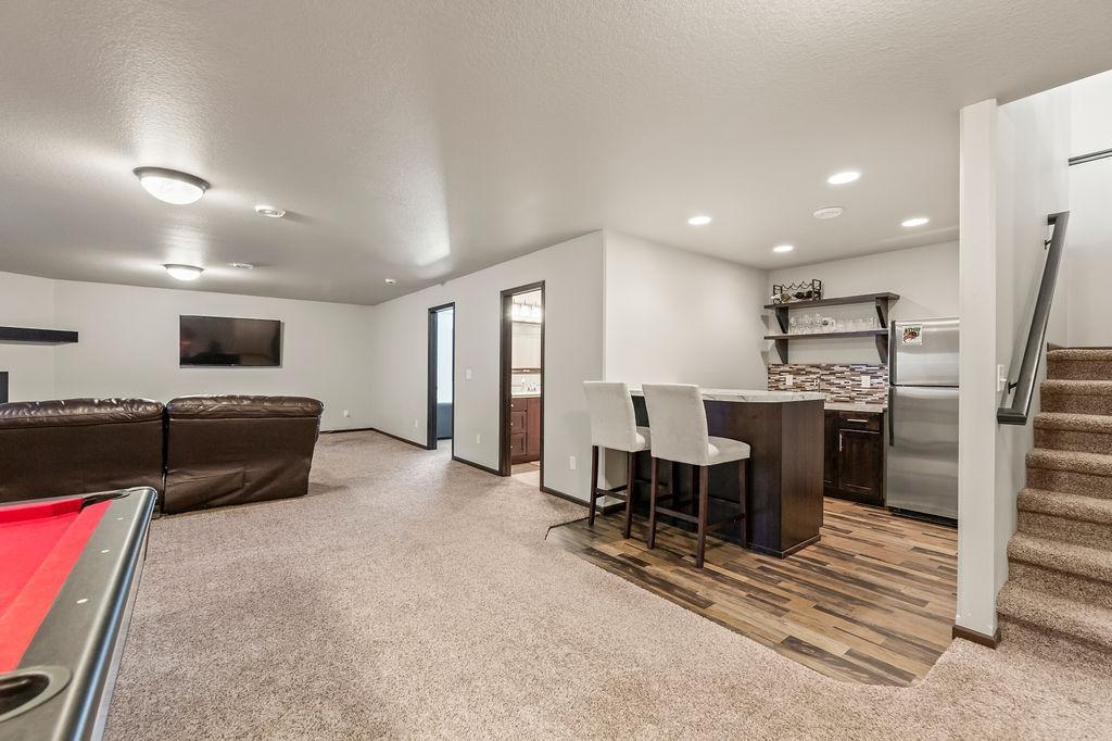 Lower level wet bar