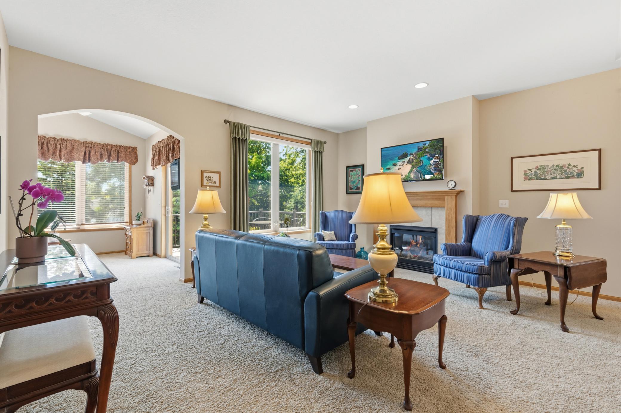 You'll Notice Recessed Lighting and 9-ft Ceilings Throughout the Main Level, Including the Living Room. Several Windows in the Home are Nearly 6 Feet Fall to Showcase the Views!