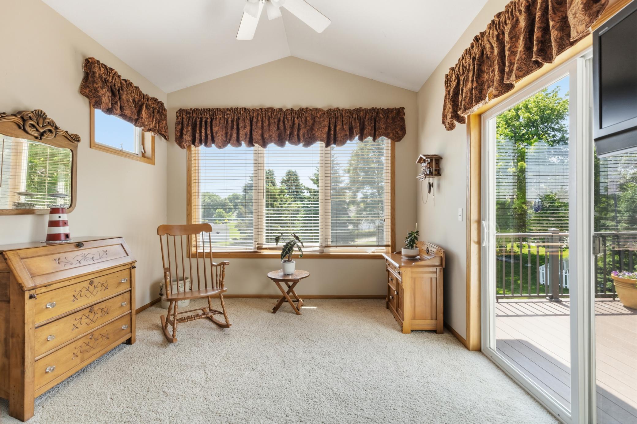 Enjoy the Elevated East Views from the 12x11-ft Sun Room and East and South Views from the 10x10-ft Maintenance Free Deck.