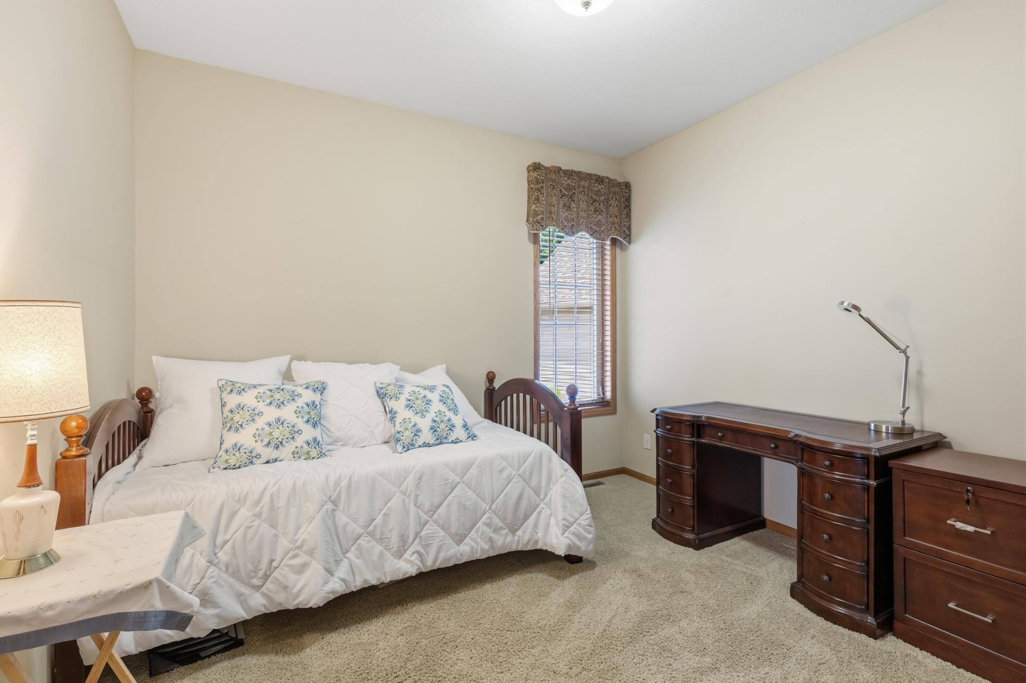Main Level Bedroom 2, with a Closet at Right, Can also be Used as an Office.