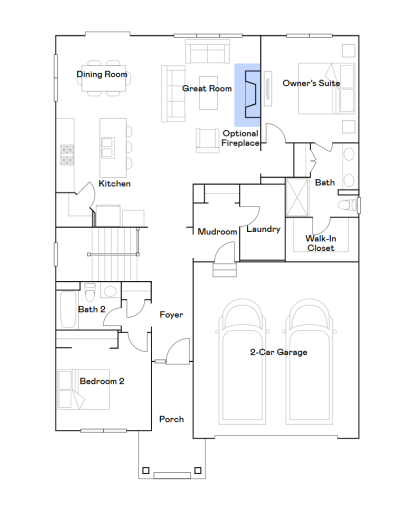 Main level floor plan.
