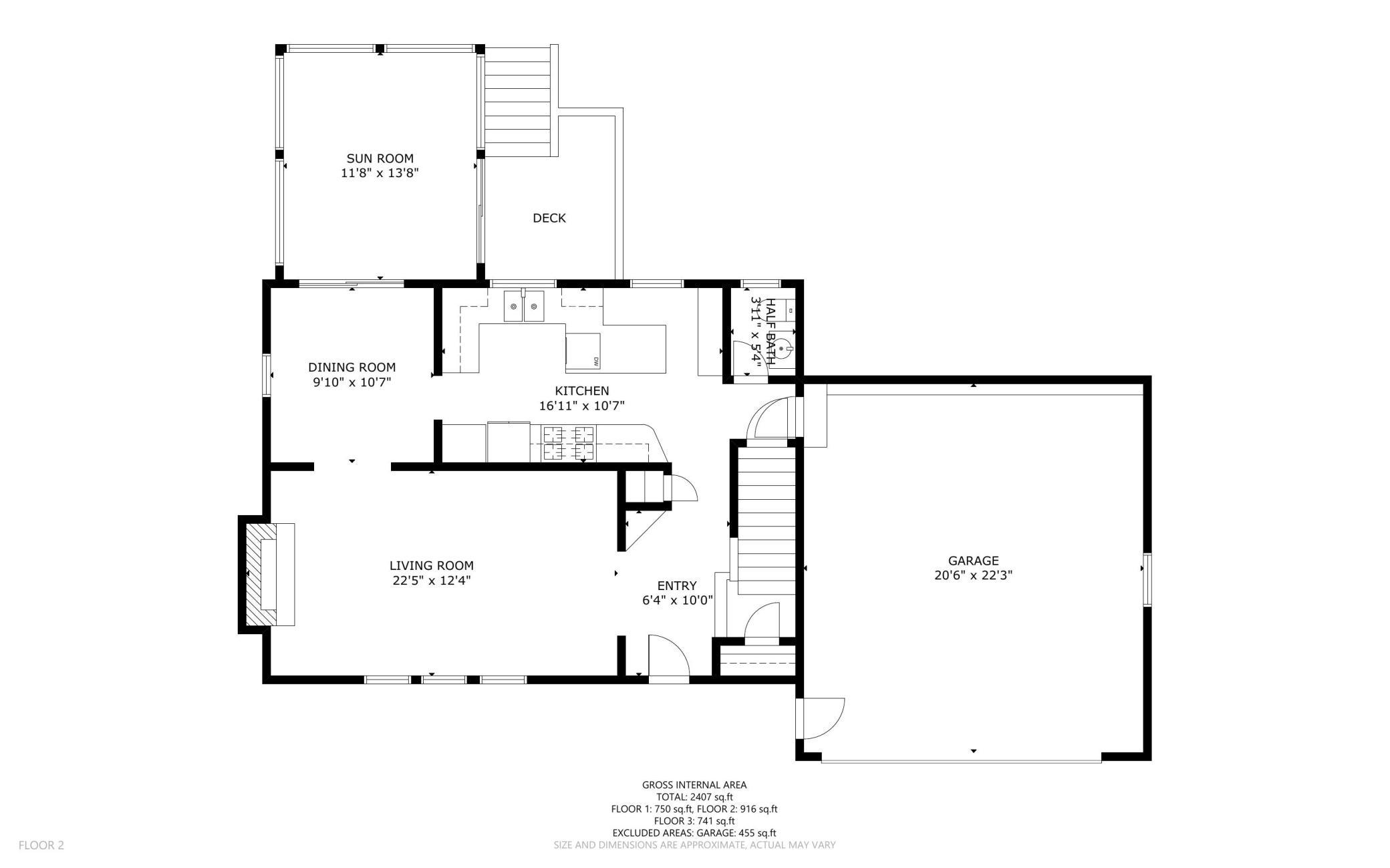 Main level floor plan