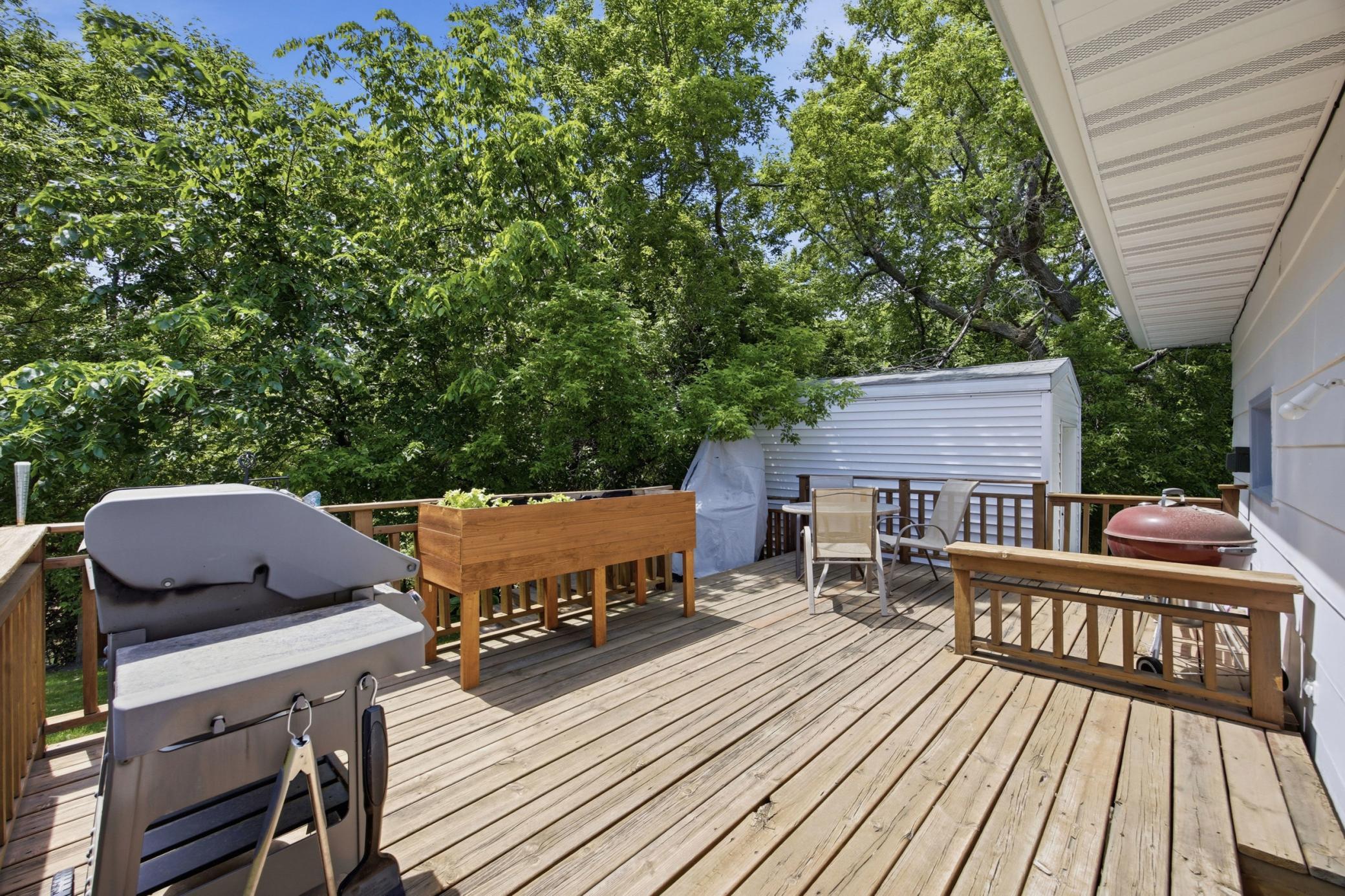 Large backyard deck