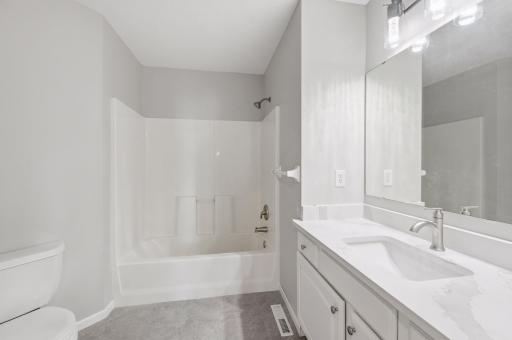 Nicely updated bath upstairs across the hall from the 2nd and 3rd bedrooms