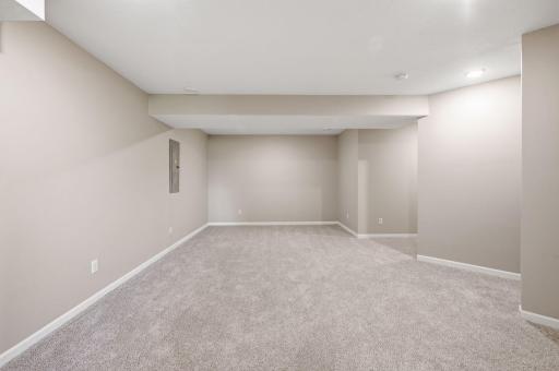 Another view of the downstairs family room.