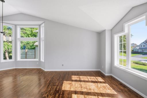 Beautifully refinished maple hardwood floors
