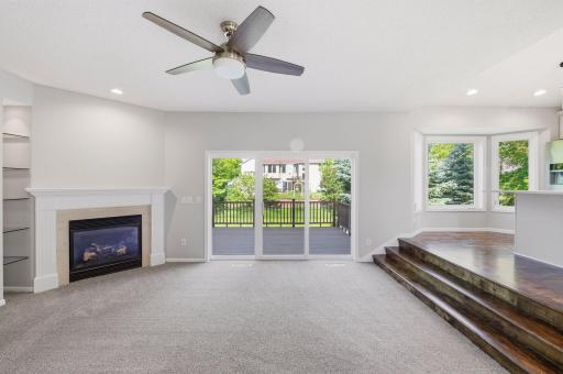 The huge sliding glass door brings in a ton of natural light