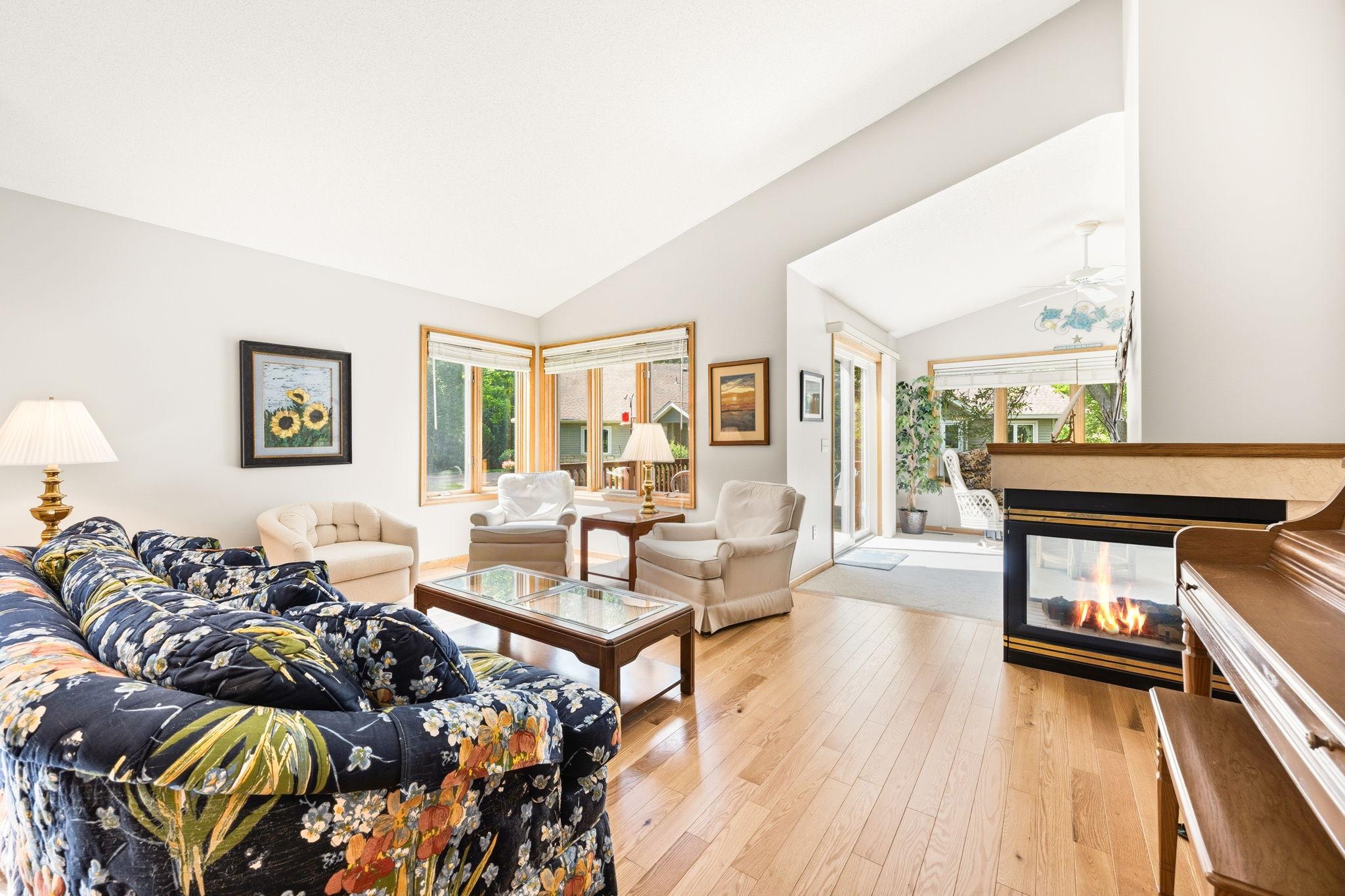 Spacious Great Room with fireplace