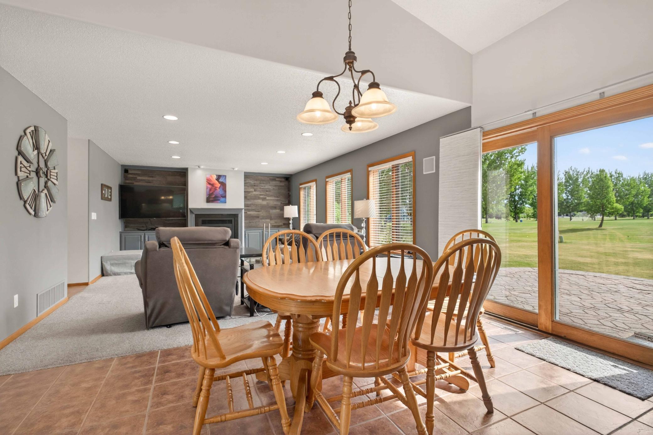 DINING OVERLOOKING FAMILY ROOM