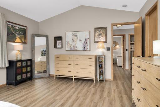 The generously sized Owner's Suite offers plenty of room for additional furniture and a comfortable sitting area.