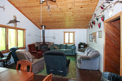 Living Room with wood Stove