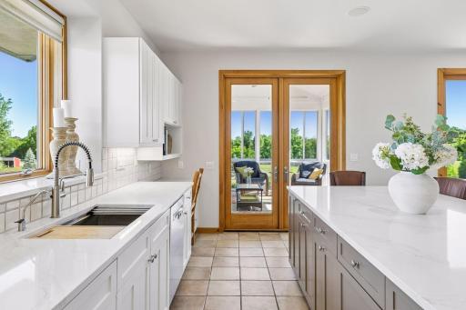 Easy access to the peaceful three season porch.