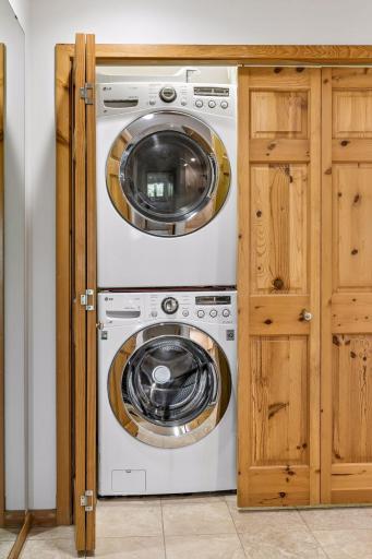 You'll love the convenience of the laundry closet in the primary suite. There is a second set of laundry machines in the basement, utility room.