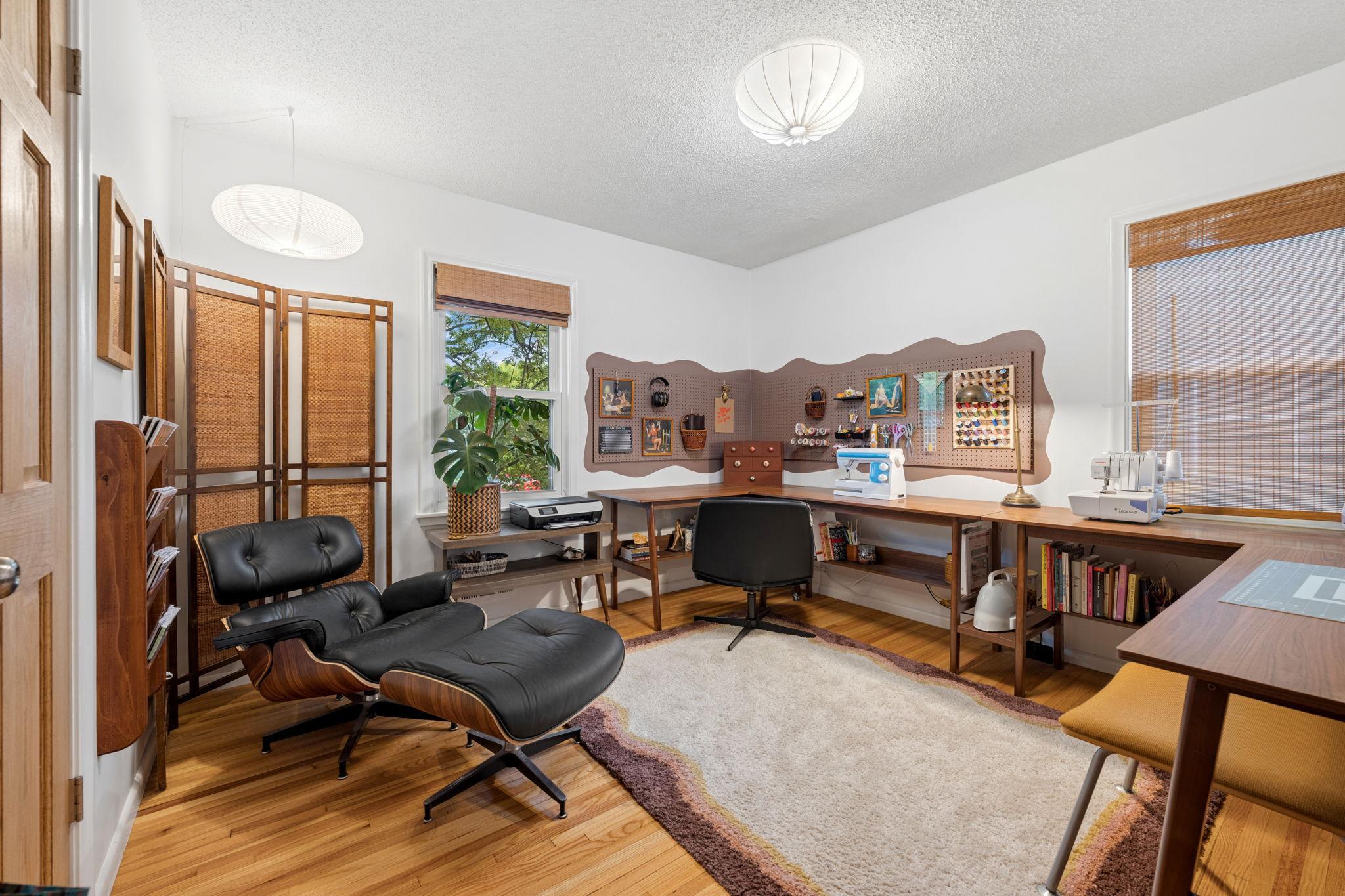 Two generous sized bedrooms on the main level are perfect for a home office or guest space.