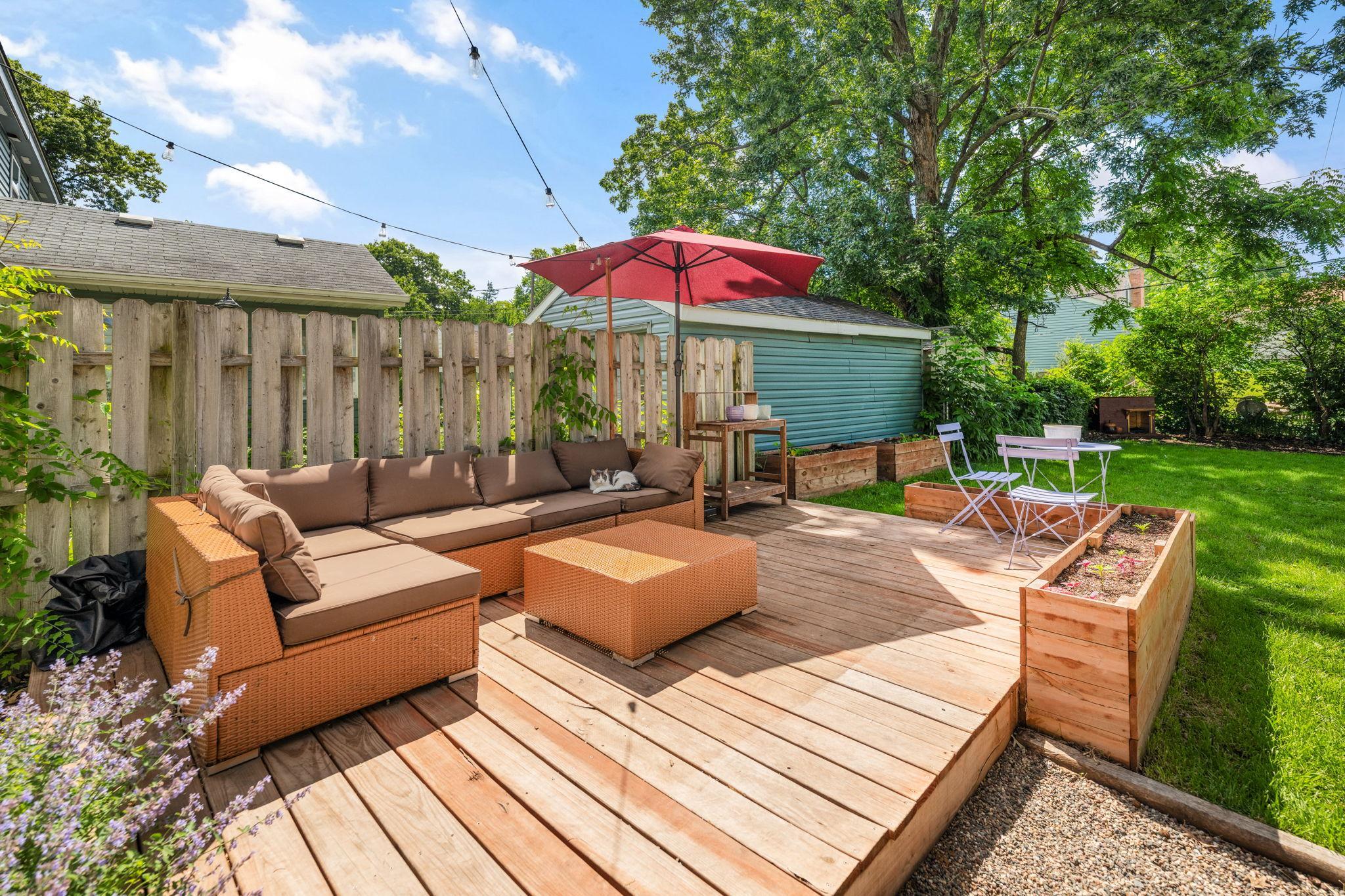 Imagine sipping your morning coffee on this stunning deck.