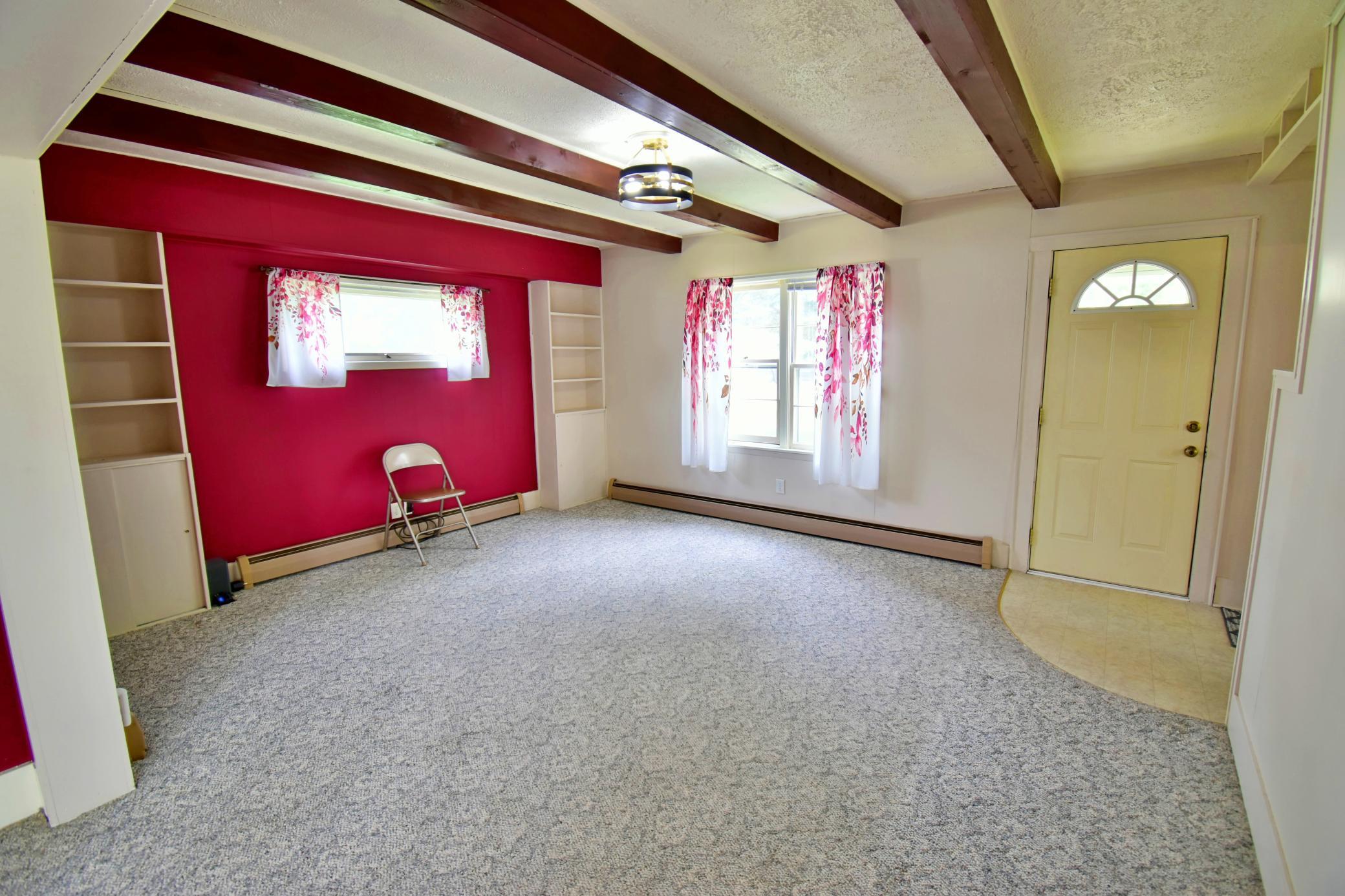 View of your living room from the dining area