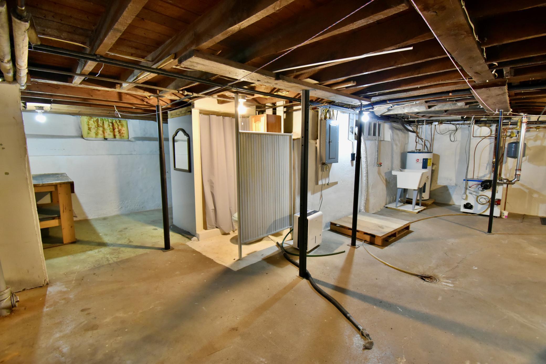 Washer and electric dryer hookup down here as well