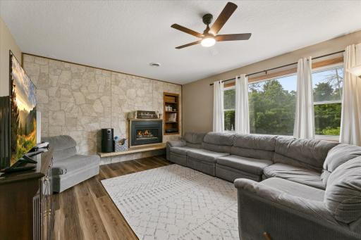 Living room with gas fireplace