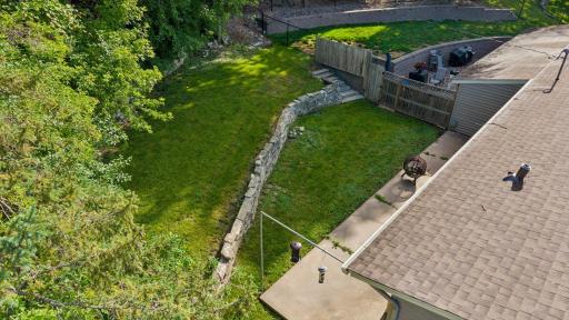 Ariel view of backyard