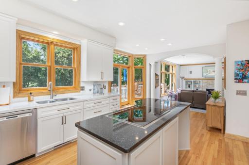 Island has a gas line for those who prefer a gas cooktop