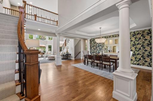 Beautiful formal dining space with lite built-in hutch makes entertaining a breeze when having special occasions.