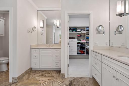 Walk in primary closet with please fussy buyers as often times its never big enough. Well, THIS ONE IS!