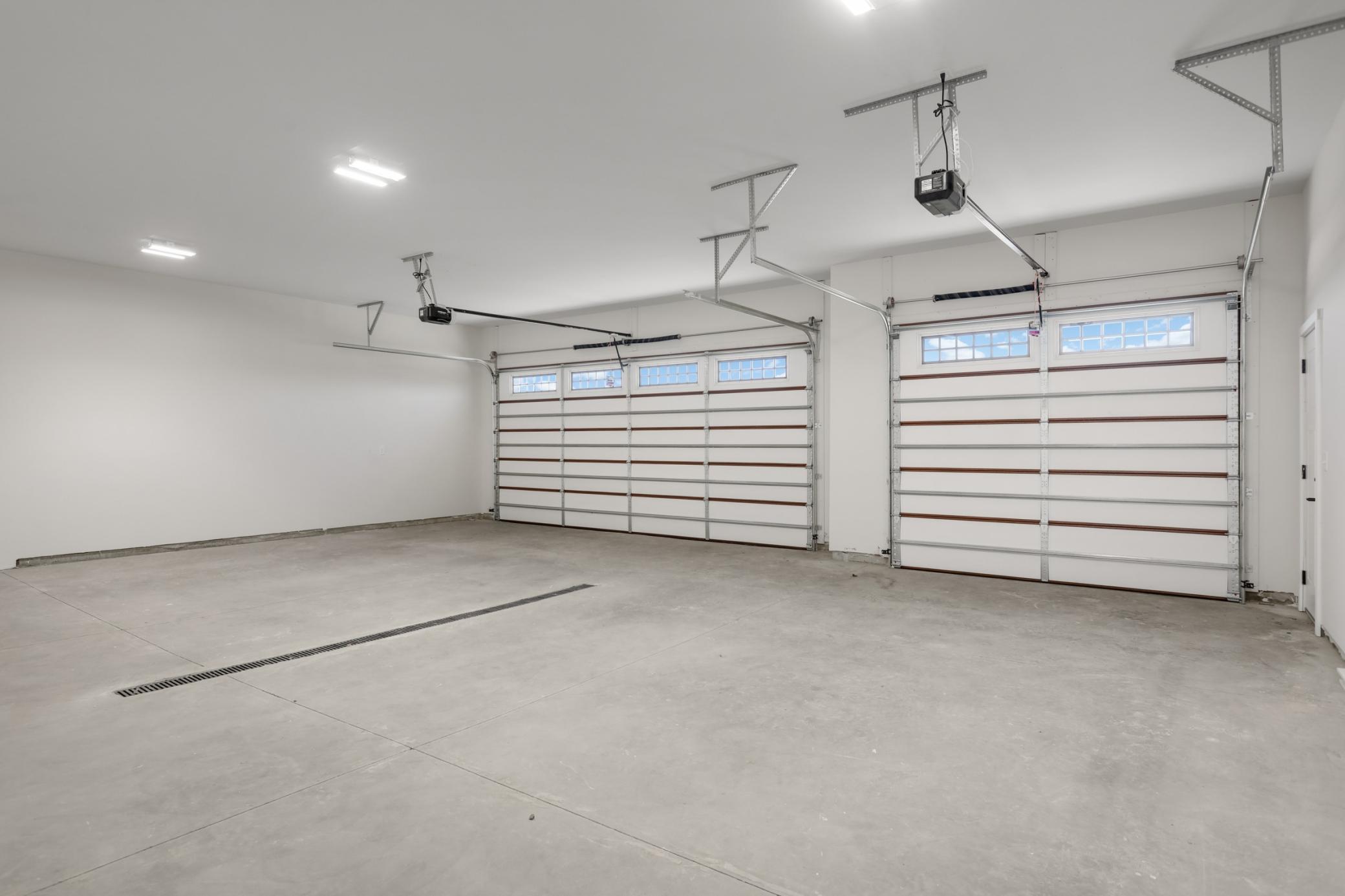 Finished 3+ car garage