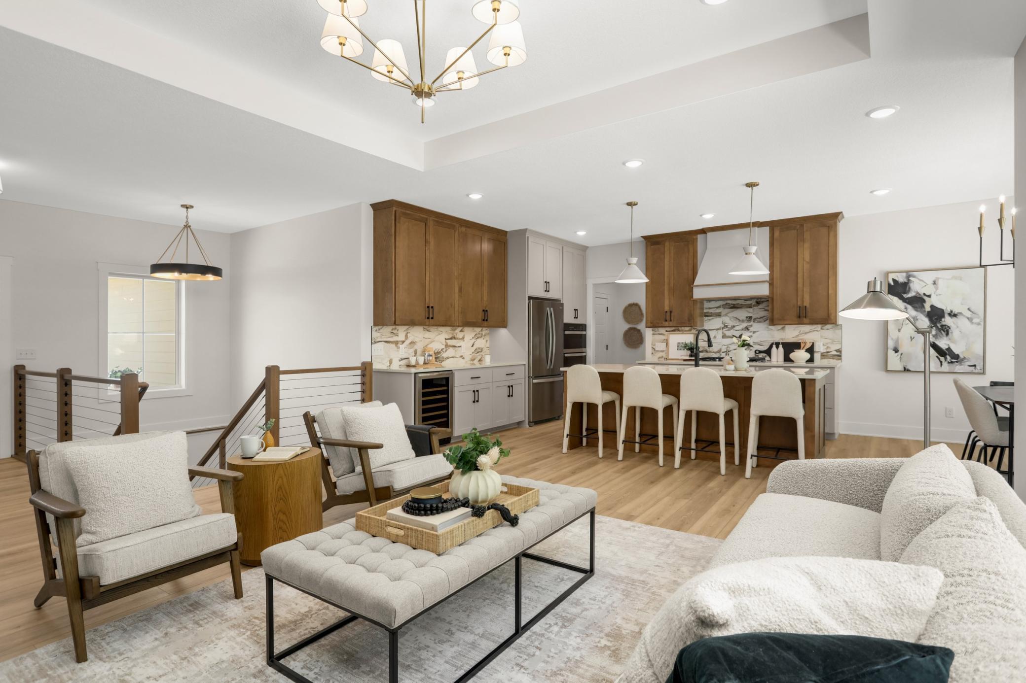 Great Room opens up to the kitchen