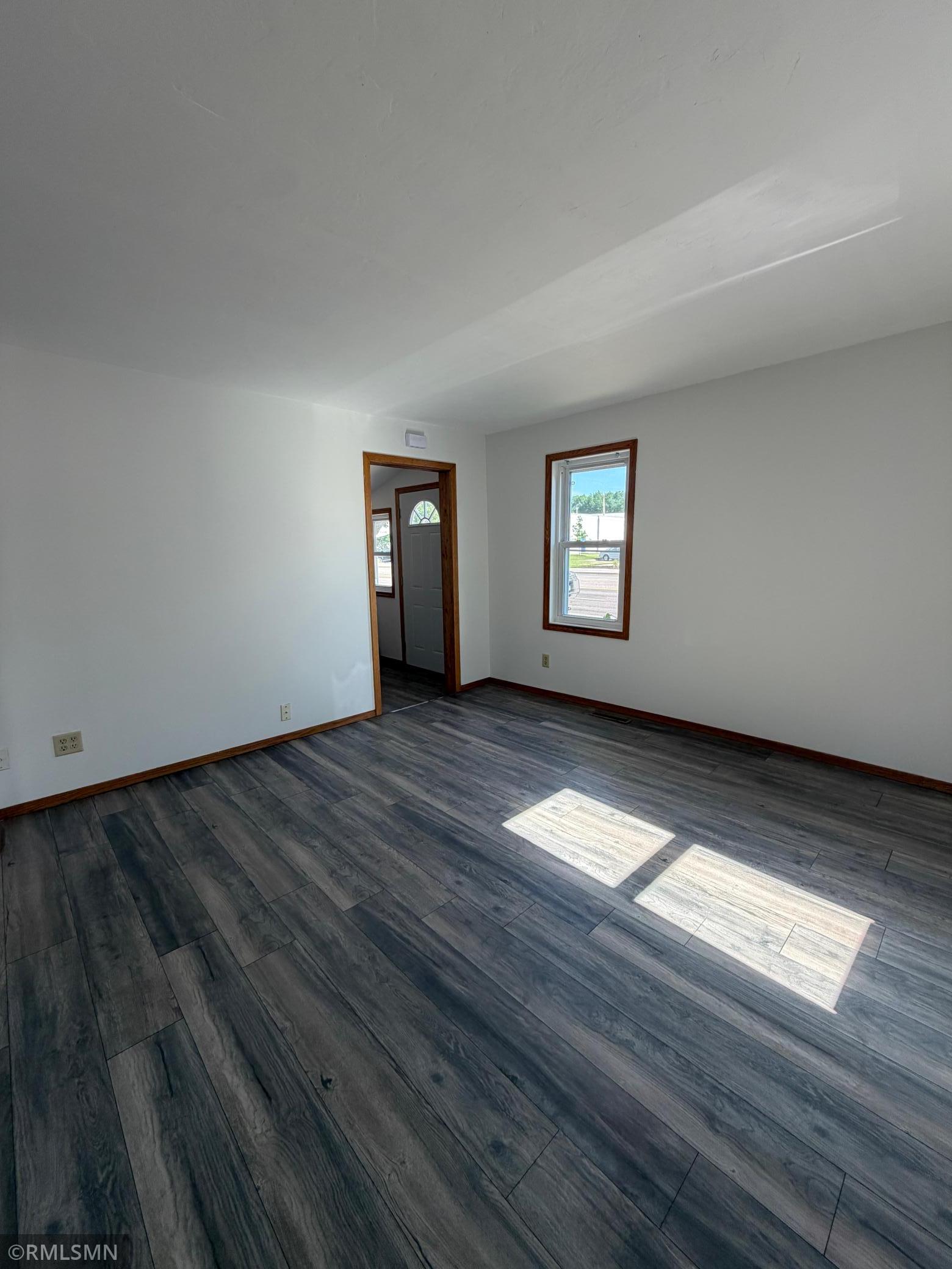 Looking toward the front door from the family room