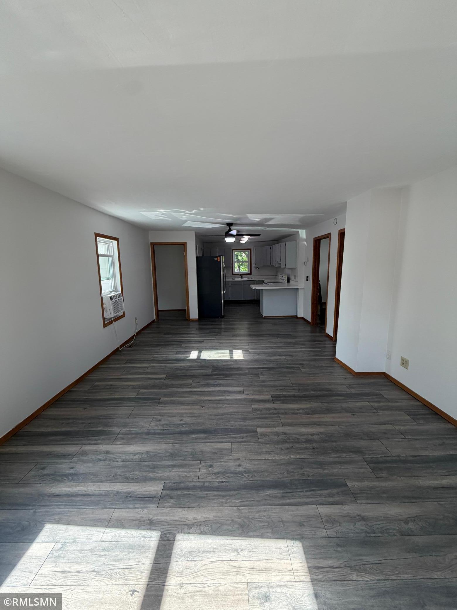 Spacious family room, dining and looking into the kitchen