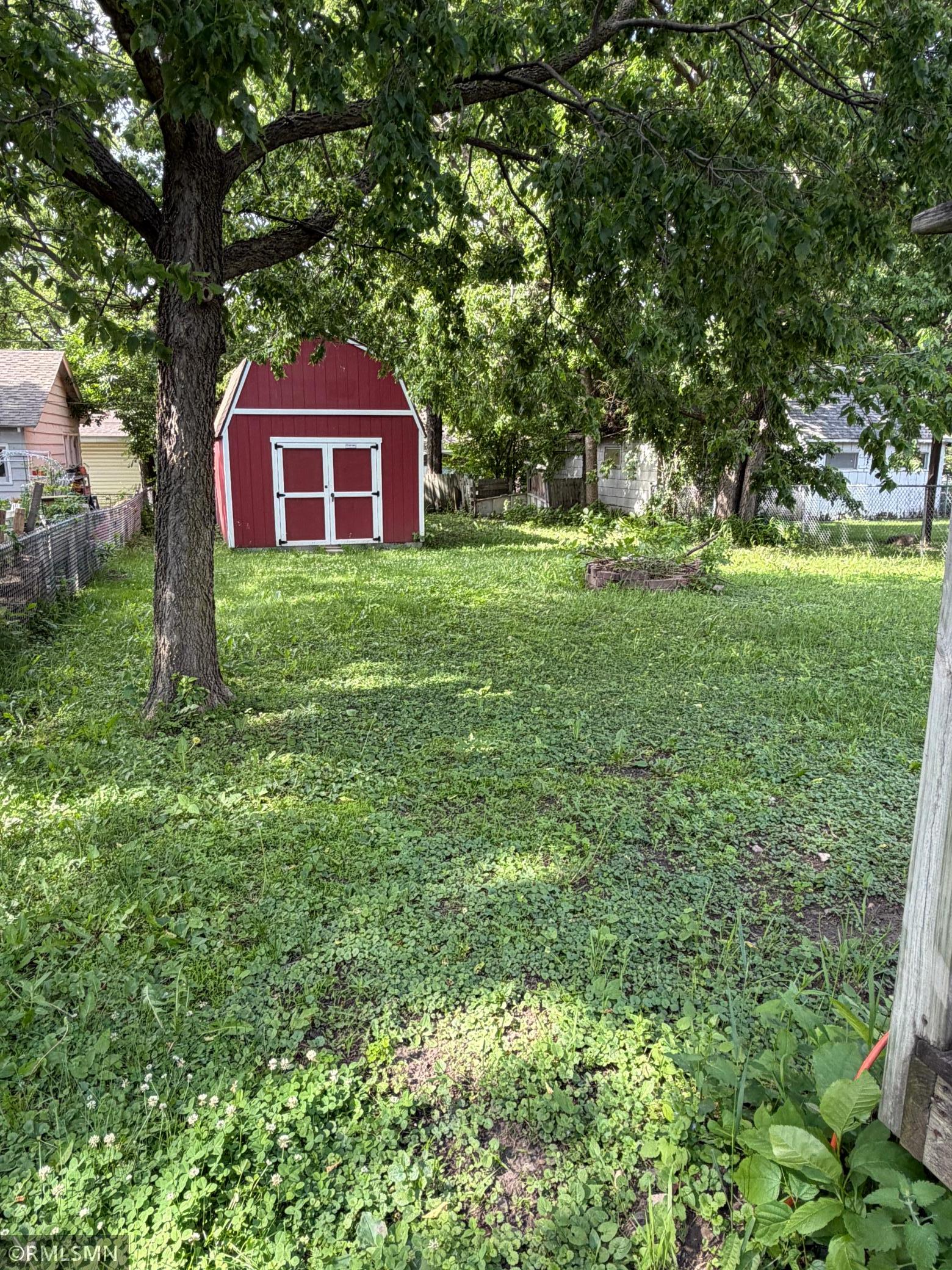Large backyard to enjoy. It is fenced.