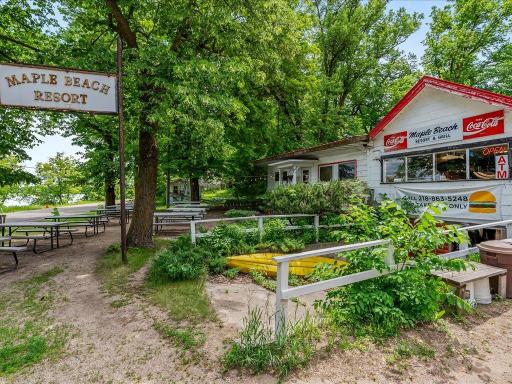 Boat or drive to Maple Beach on Lake Lida
