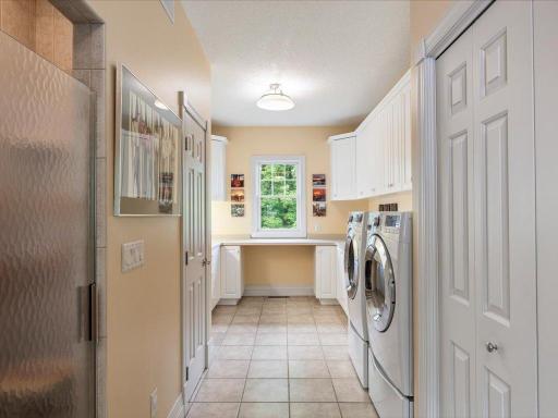 Large Laundry Area on Main Level with shower