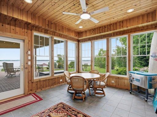 Lower Level Walkout Porch overlooking Lake Lida