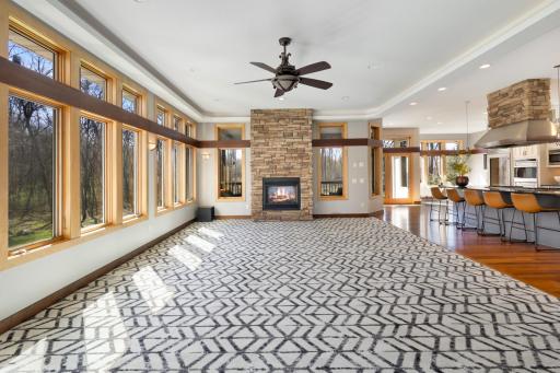 Endless natural lighting fills each space.
