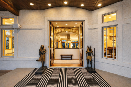 A welcoming entrance that sets the tone, warm, inviting and thoughtfully designed.
