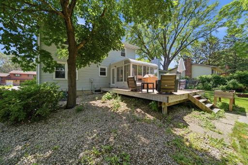 Sun Room with Deck in private backyard
