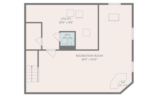 Lower Level Layout with Dimensions