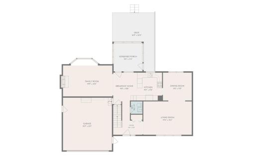 Main Level Layout with Dimensions