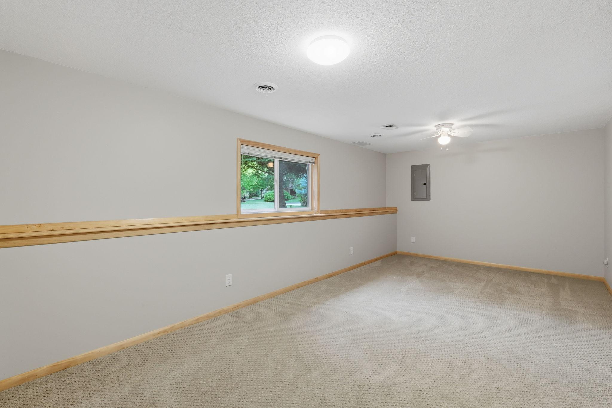 Large lower-level bedroom