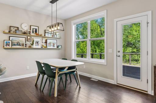 Naturally bright and 9' ceiling height brings in the light!