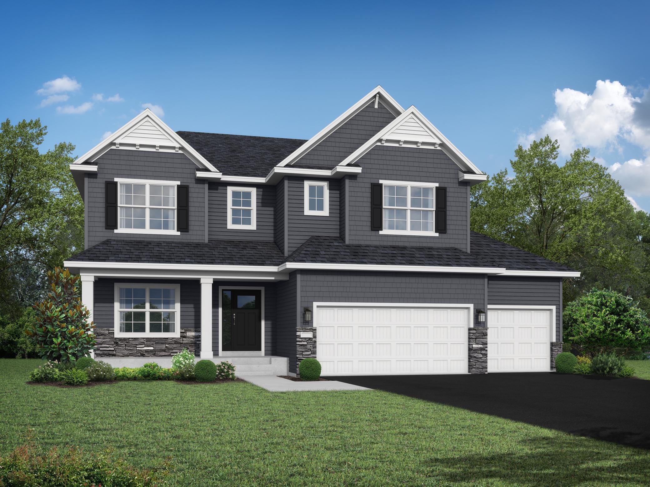 Artist Rendering of the Tahoe Elevation C. Ability to choose colors! Optional 4th Stall Garage!