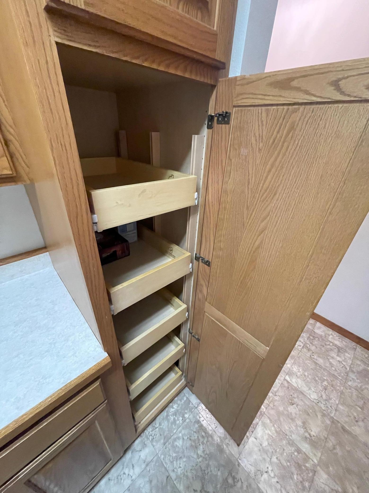 Pantry with pull out drawers!