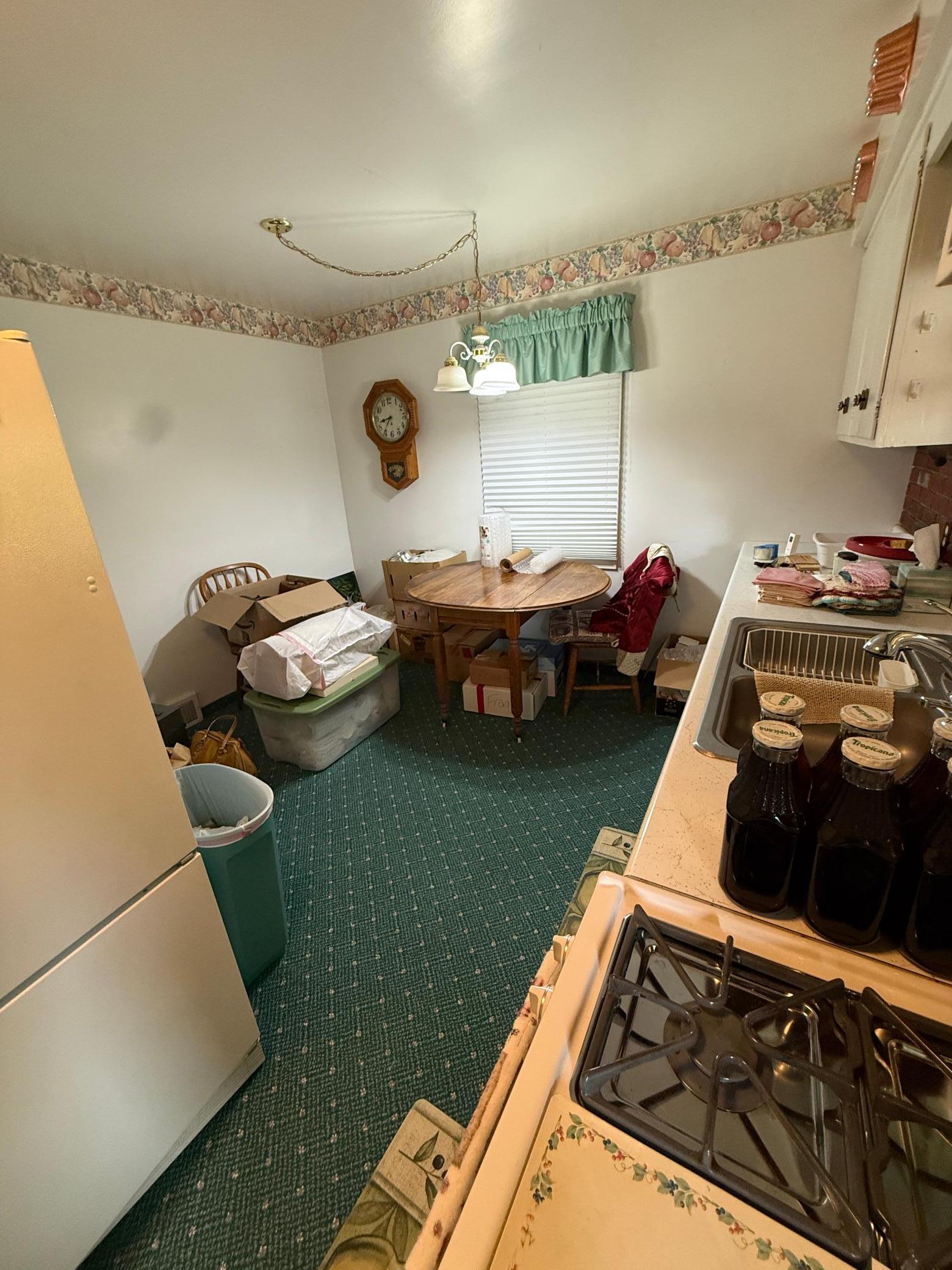 Kitchen in back of house