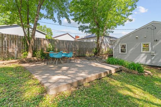 Look at this awesome patio area for evening dinners.
