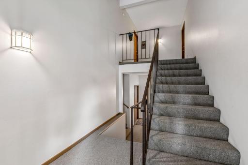 Very well maintained common area. Enter the unit in the lower level to the left.