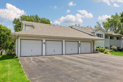Attached 1 car garage, 2nd from the left.